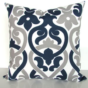 Navy and hotsell grey pillows