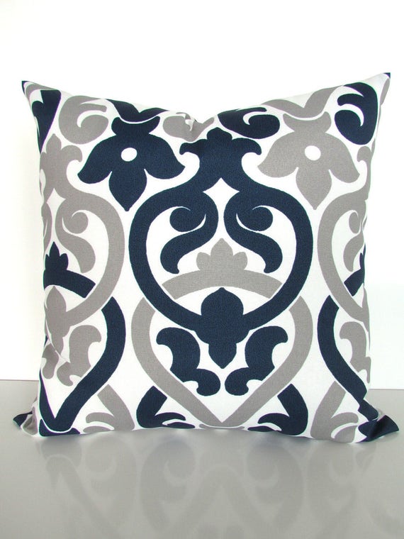 navy blue outdoor pillows