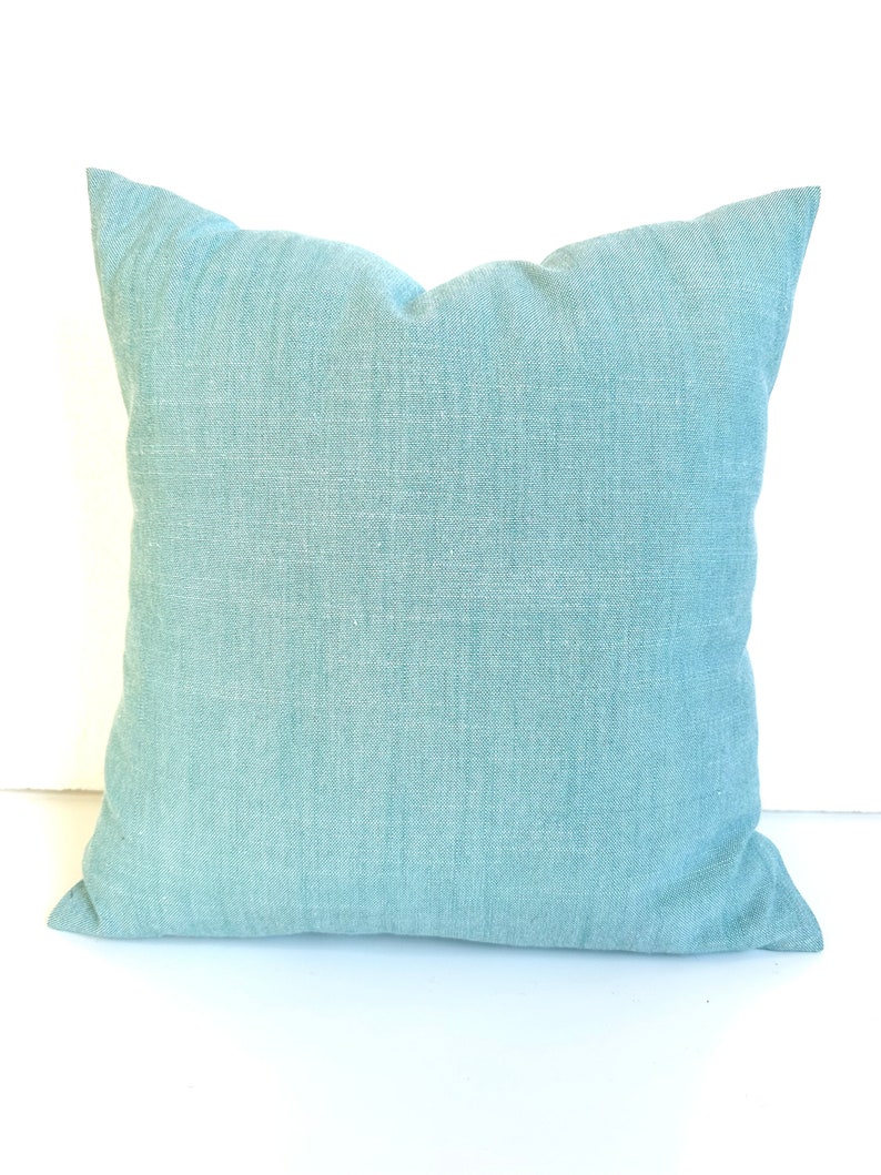 TURQUOISE Pillows Teal Pillows Blue Throw Pillow Covers Turquoise Navy Blue Pillow Covers All Sizes Lime Green 18x18 20x20 Home Decor image 9