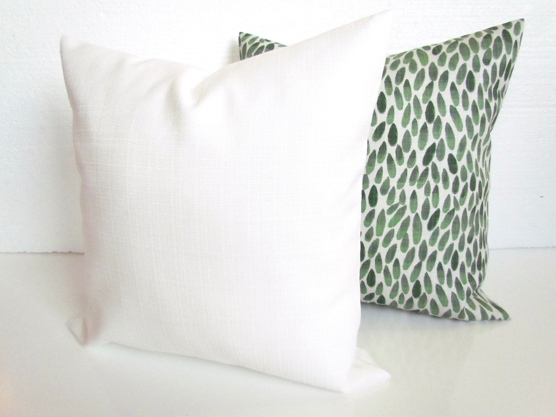 WHITE OUTDOOR PILLOW Covers White Throw Pillow Covers White Etsy