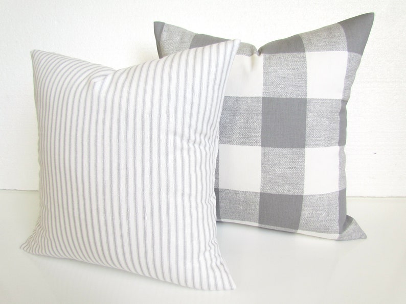 GREEN PILLOWS GREEN Pillow Covers Farmhouse Green Buffalo Etsy