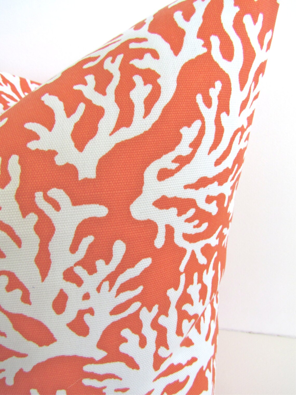 CORAL Throw Pillows Coral ORANGE Throw Pillow Covers Indoor Etsy