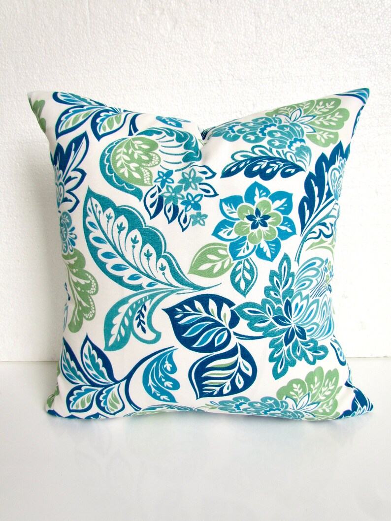Green Outdoor Pillows Lime green Pillow Blue Outdoor Throw Etsy