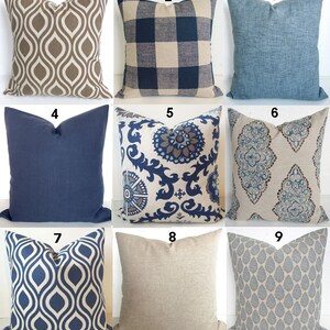dark blue decorative pillows