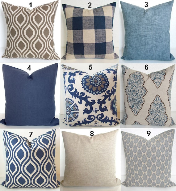 Denim PILLOWS Navy Blue Throw Pillow Blue Throw Pillows Navy Blue Pillow