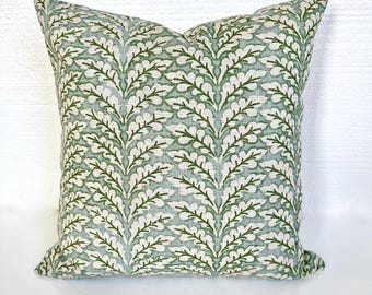 GREEN & Blue Pillow Covers Spa Blue  Throw Pillows .All Sizes. Euro Home Decor Bedding