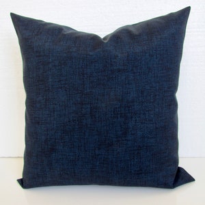 OUTDOOR BLUE PILLOW Blue Pillow Covers Blue Outdoor Throw Pillows Cover Solid Navy Blue Pillow Dark Blue Pillow 18x18 20.All Sizes.