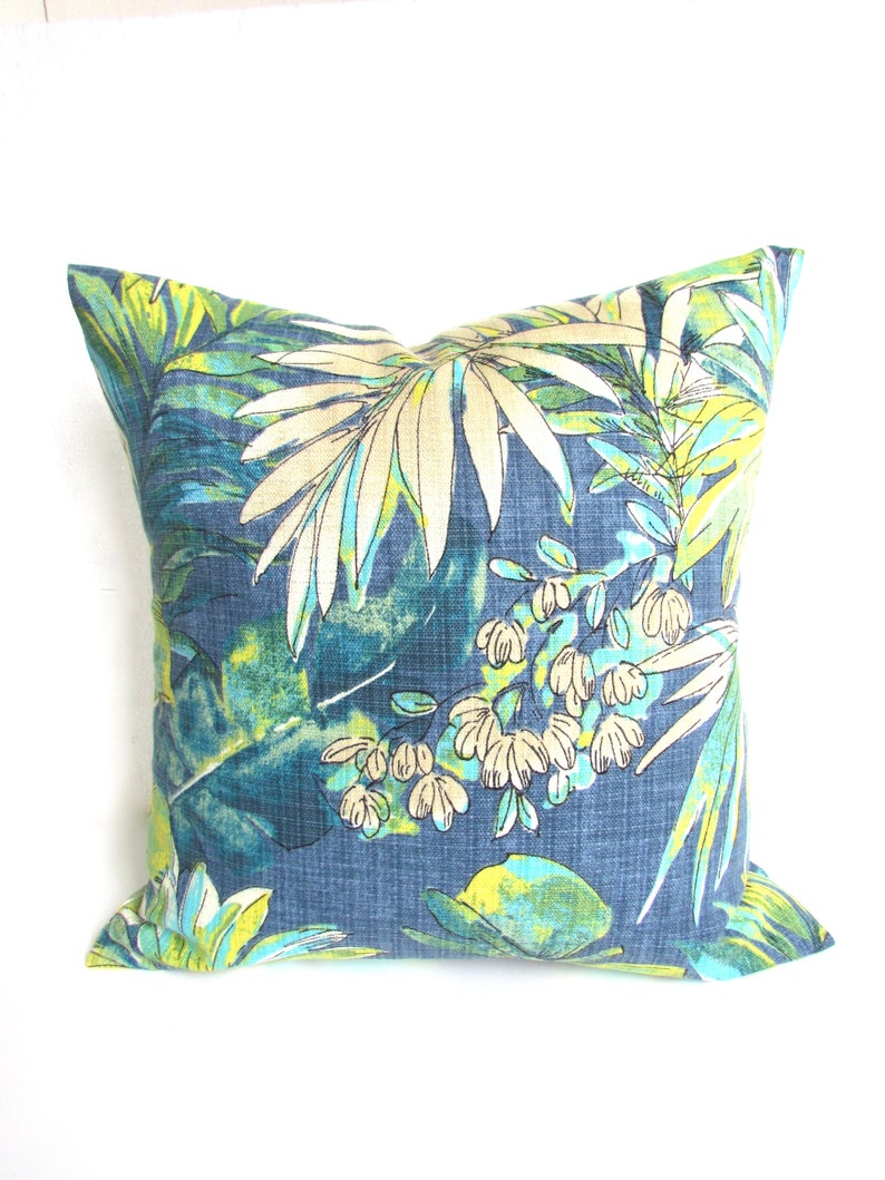 Denim Outdoor Pillows Blue Outdoor Throw Pillow Covers Teal Etsy