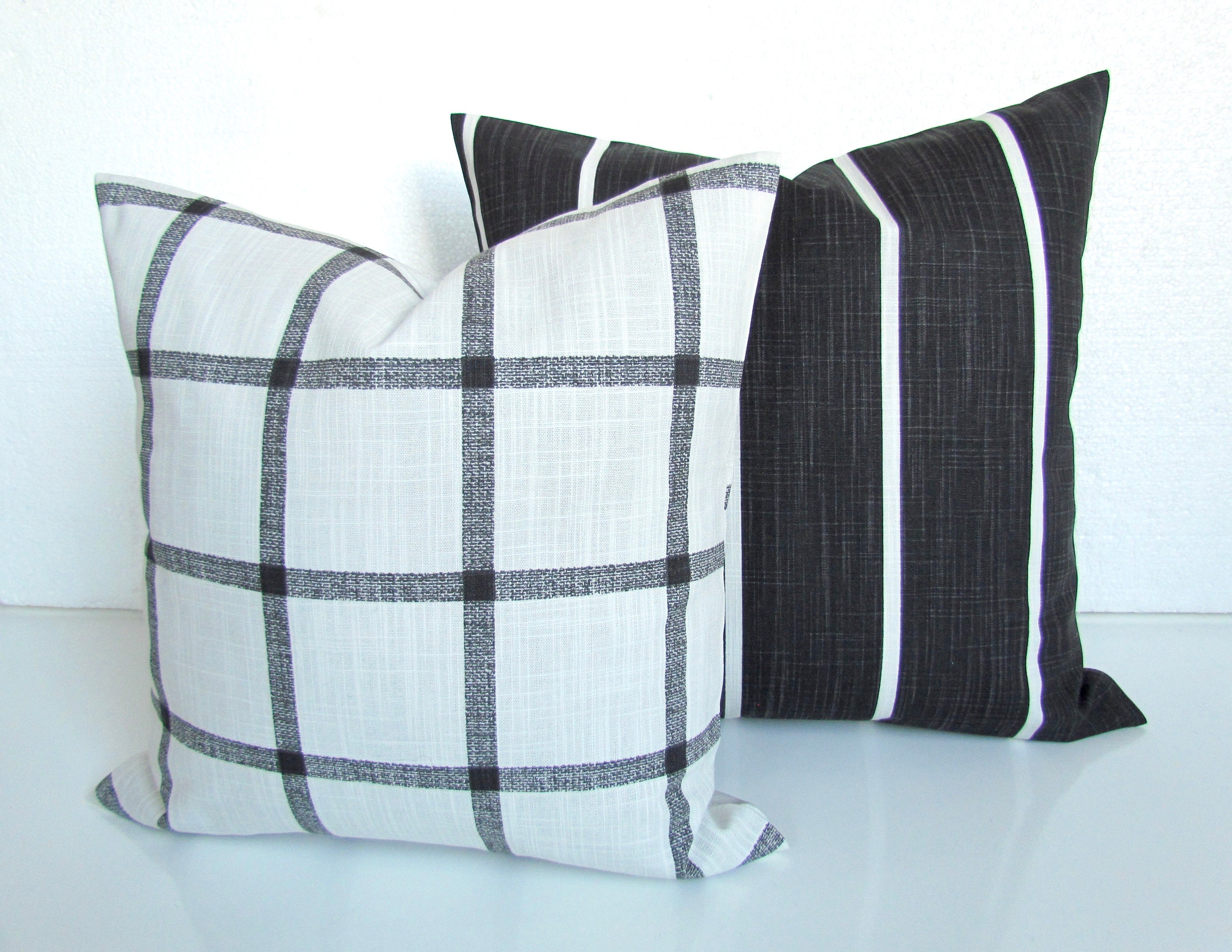 GRAY PILLOWS Charcoal GREY Pillow Covers French Gray Black Etsy