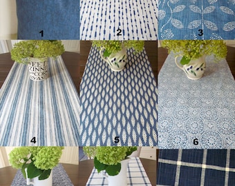 FARMHOUSE TABLE Runners Blue Table Runners Blue Farm House Grey Denim Blue Table Runner Holiday Table runner Denim Table Runner