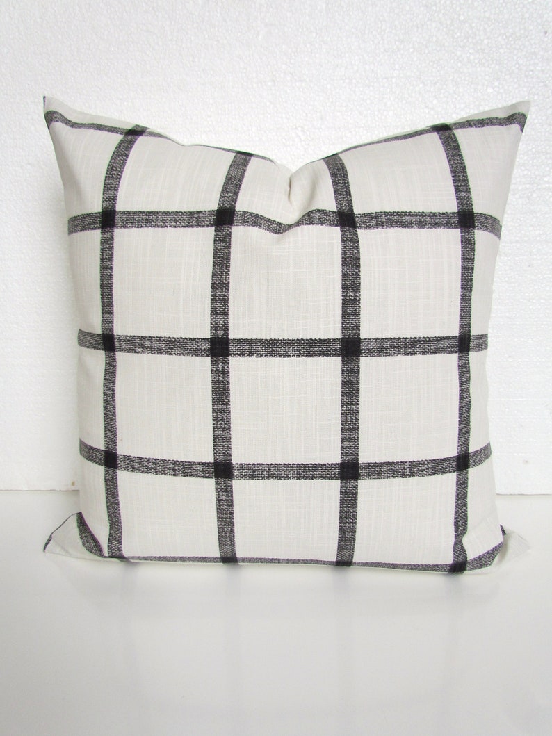 Gray Buffalo Check Farmhouse Throw Pillow