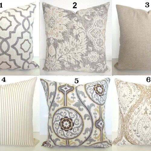 GRAY PILLOWS TAN Throw Pillow Covers Grey Pillows Blush Throw Etsy