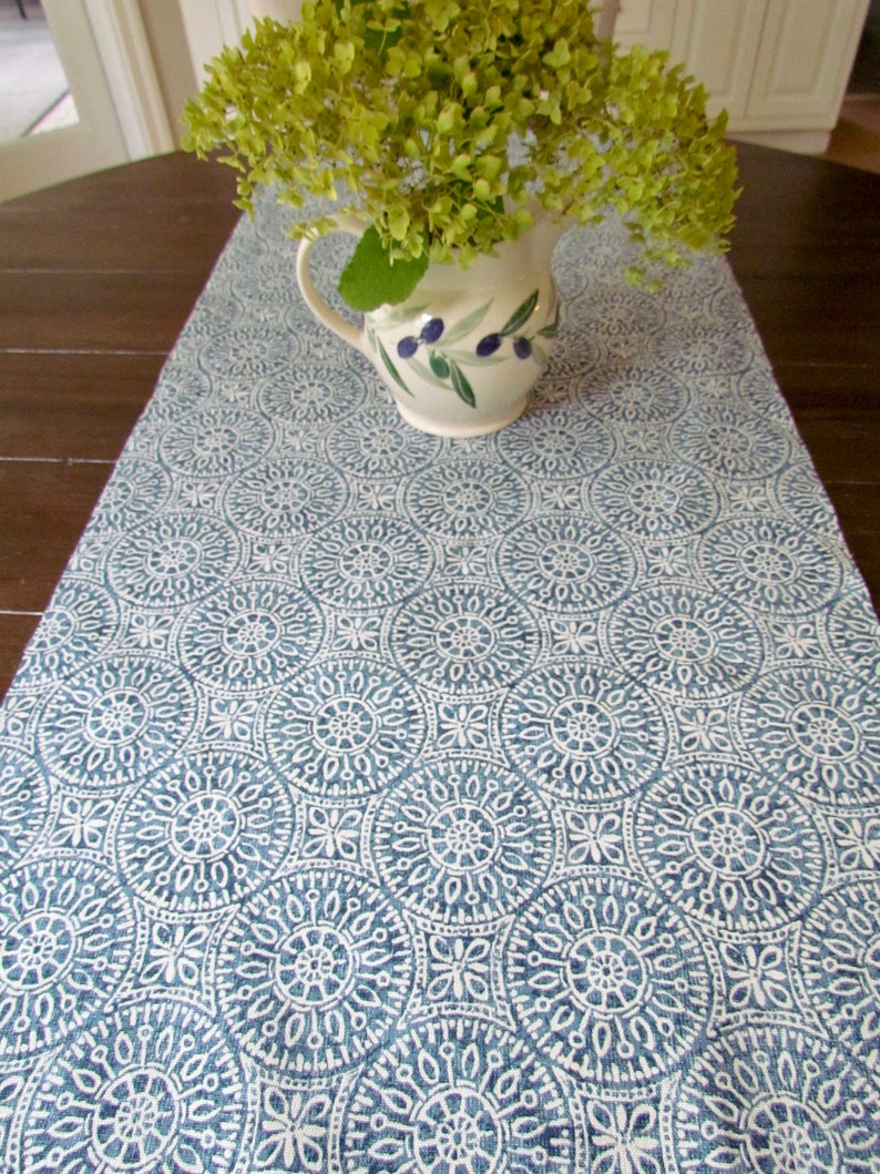 FARMHOUSE TABLE Runners Blue Table Runners Blue Farm House Etsy