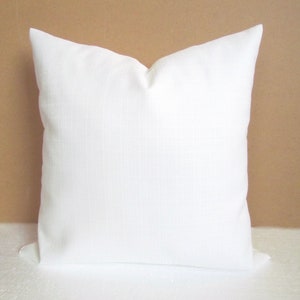 WHITE OUTDOOR PILLOW Covers White Throw Pillow Covers White Outdoor Pillows Solid White pillow Covers 16 18x18 20x20 All Sizes Outdoor Home