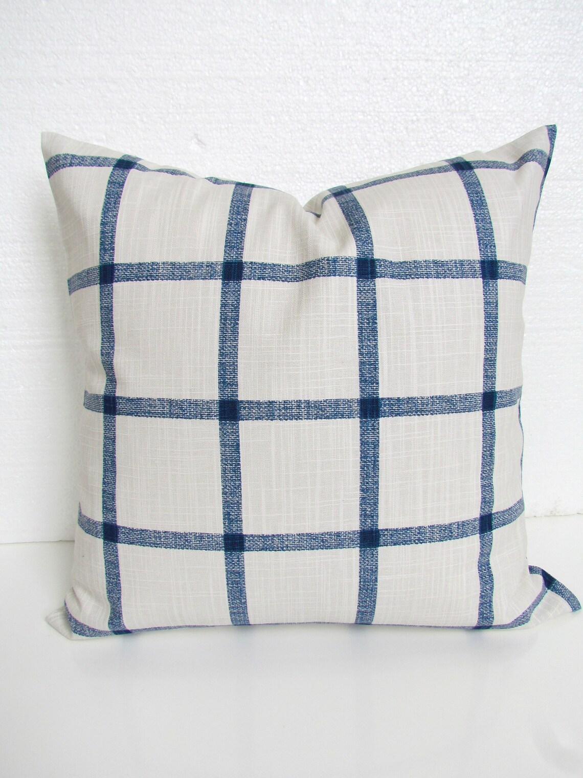BLUE Farmhouse PILLOW Covers Blue Throw Pillows Dark Blue Etsy