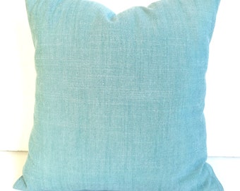 Solid Green TURQUOISE Pillow Covers Solid Blue Aqua Green pillows Covers Blue Pillows Turquoise Pillows 16 18x18 20