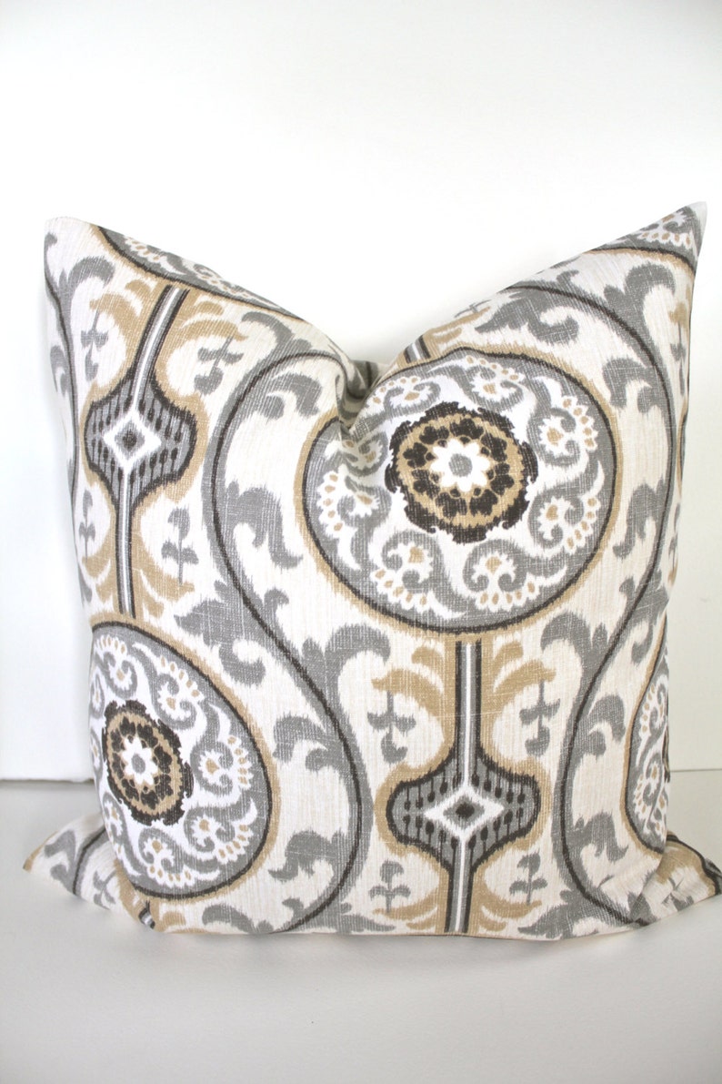 SALE TAN Throw Pillow Gray Decorative Pillows Tan Pillow Etsy