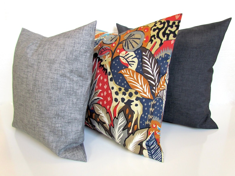 Charcoal Pillow Covers Black Outdoor Pillows Gray Outdoor Etsy