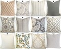 TAN & GRAY Pillow Covers Grey Throw Pillow Covers: Cotton 16 18x18 20x20 All Sizes Farm House Home Decor