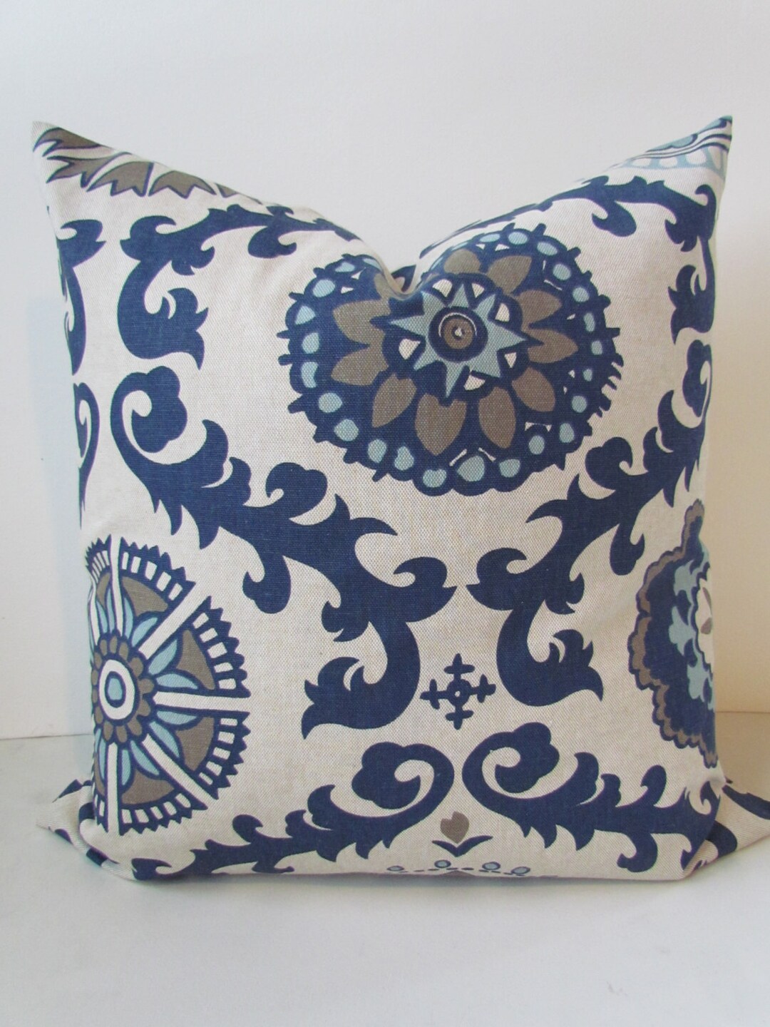 NAVY PILLOWS Navy Blue Throw Pillow Covers Dark Blue Tan - Etsy