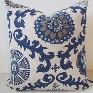 Sale NAVY PILLOWS Navy Blue Throw Pillow Covers Dark Blue tan Decorative Throw pillows 18 20x20 All Sizes Blue Pillow Covers Home Clearance