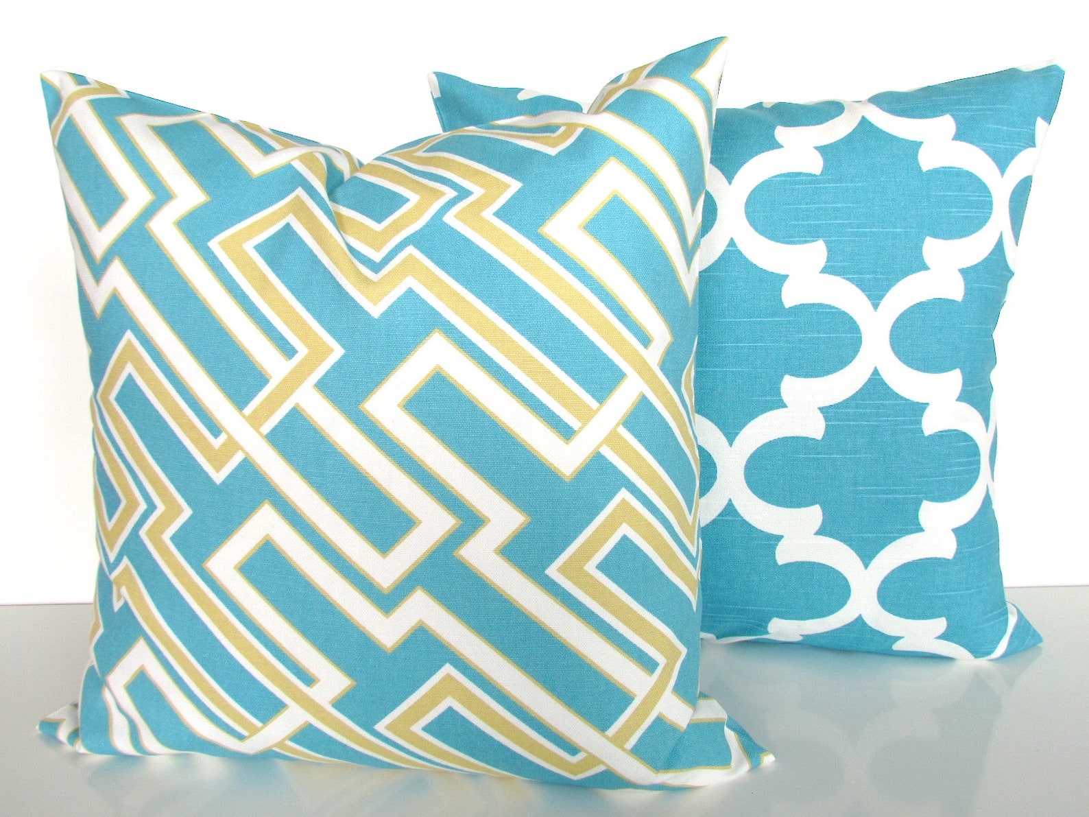 Turquoise PILLOWS Aqua Blue Throw Pillow Cover Turquoise Throw Etsy