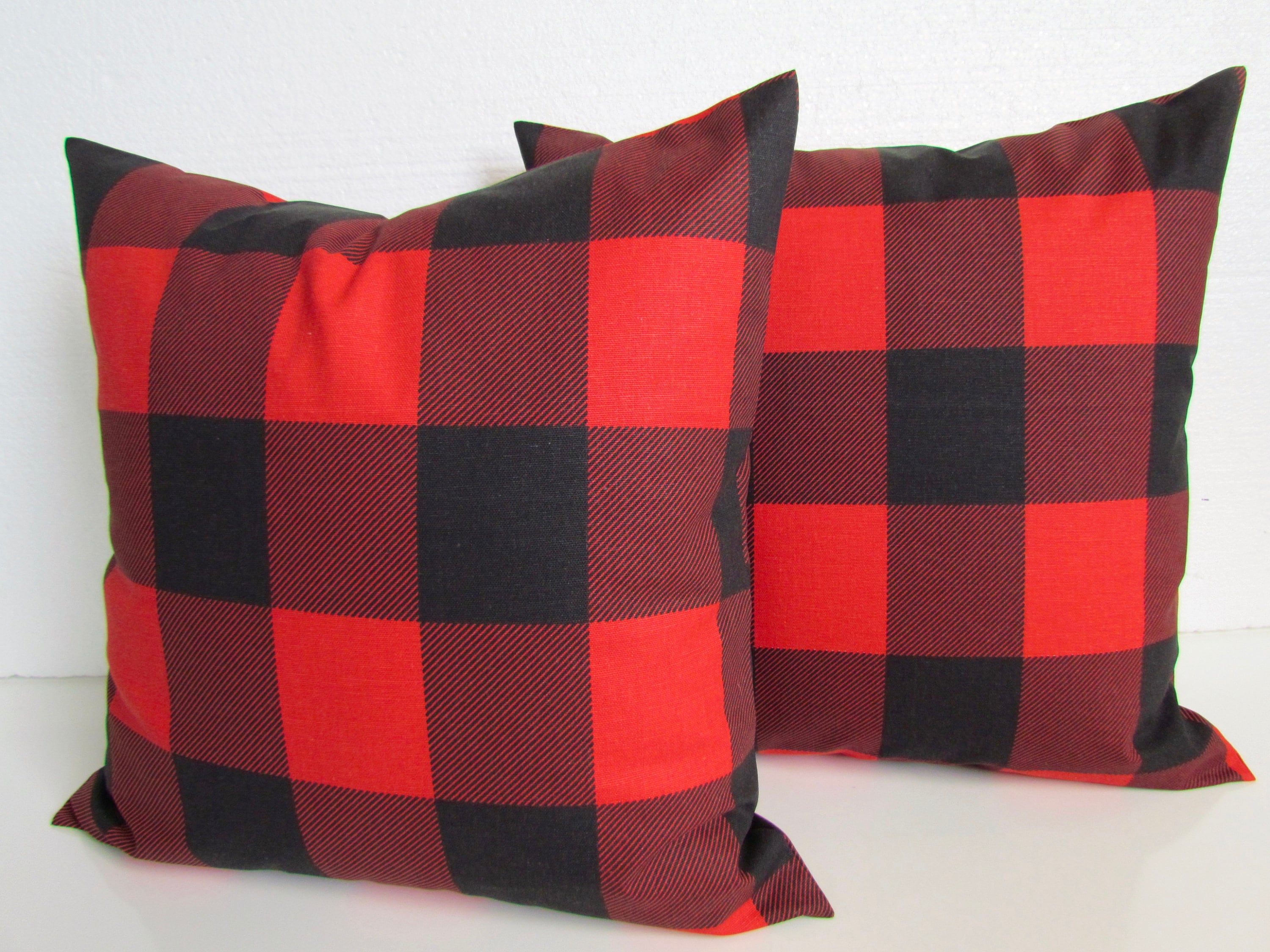 Red buffalo plaid pillow covers hotsell