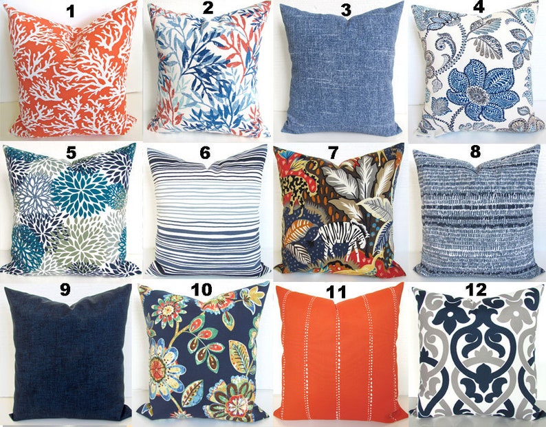 Denim Outdoor Pillows Lime green Outdoor Throw Pillow Covers Etsy