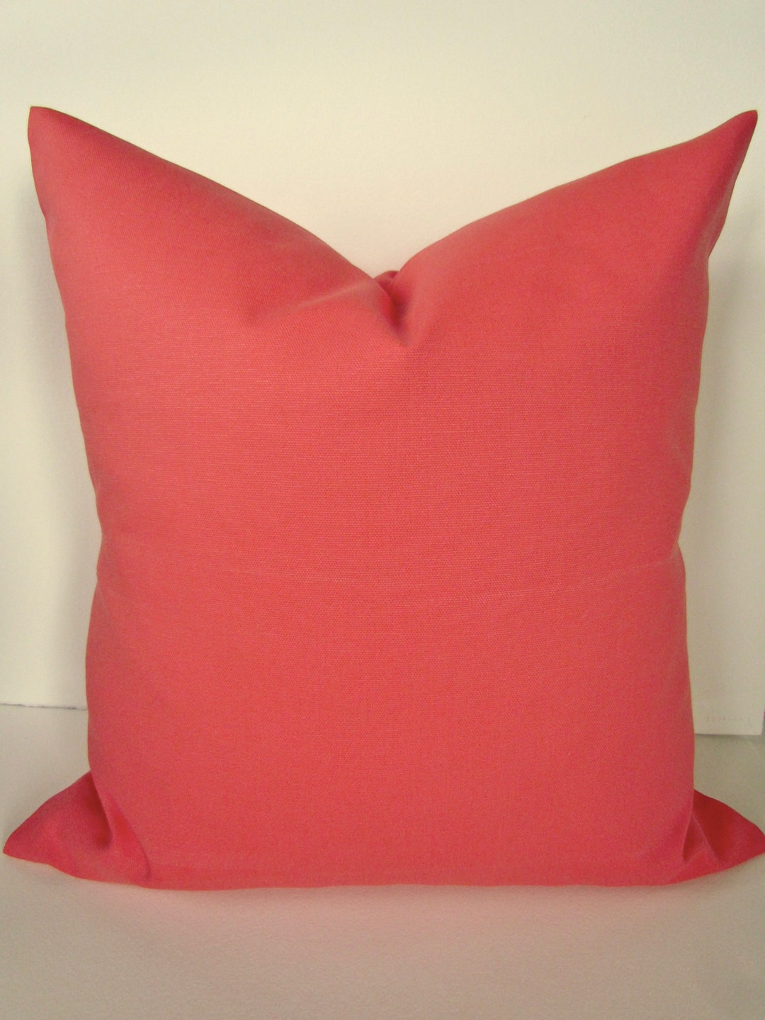 CORAL PILLOWS Decorative Pillow Covers 16 18 20x20 Solid Coral Pillow