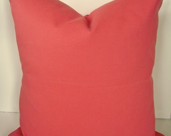 CORAL PILLOWS Decorative Pillow Covers 16 18 20x20 Solid Coral Pillow Covers salmon orange Home and Living Home Decor Say it with pillows
