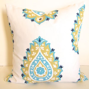 PILLOWS Gold Pillows Turquoise Throw Pillow Covers Aqua Turquoise Yellow Pillow Covers 16x16 18 20 Coastal nautical Pillows Sale Clearance