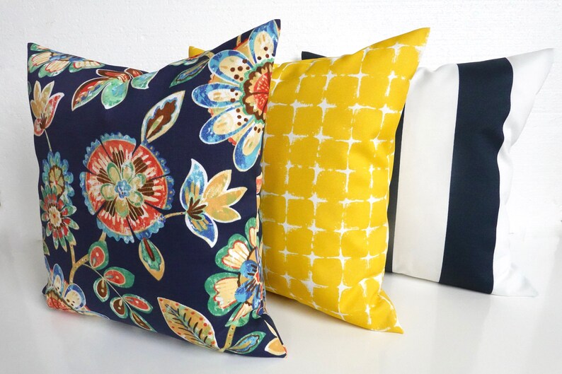 Blue Outdoor Pillows Lime Green Outdoor Throw Pillow Covers Etsy