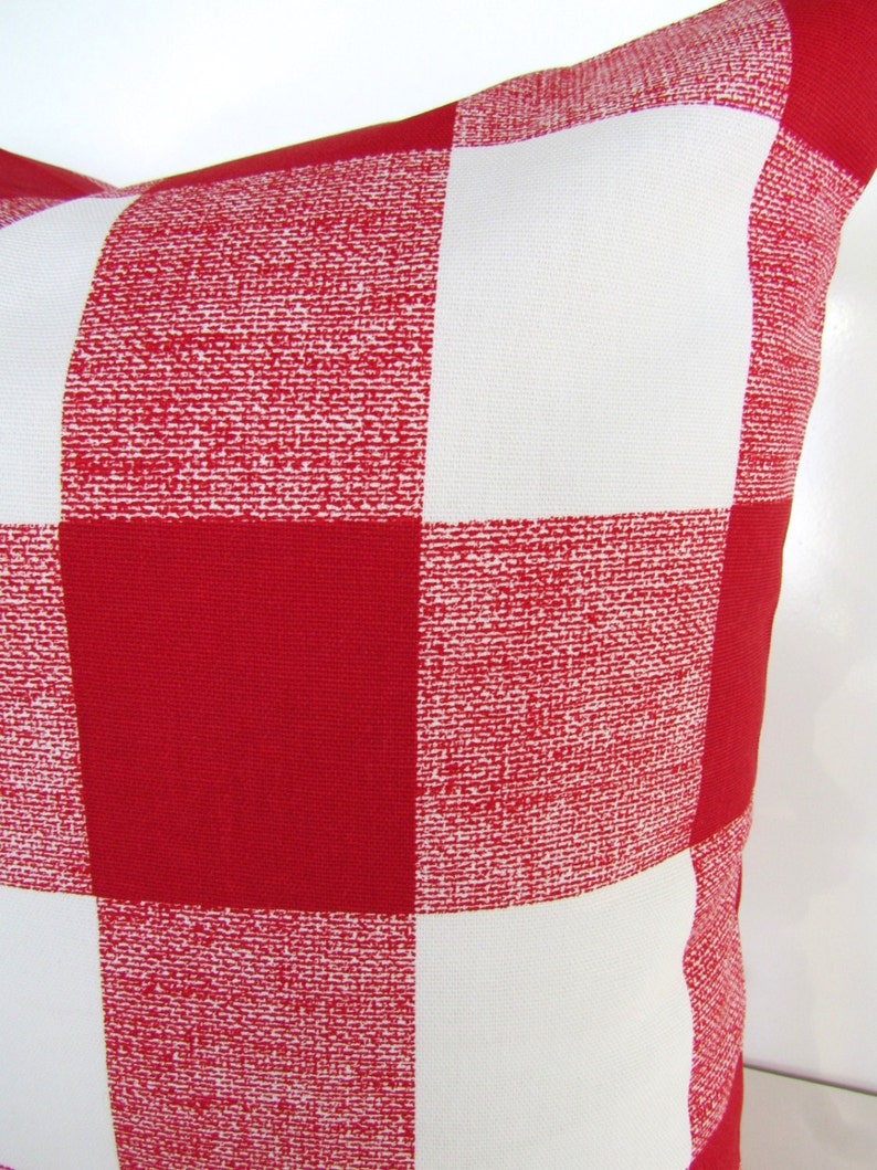 RED BUFFALO Plaid Pillows Red Decorative Throw Pillows Red Etsy