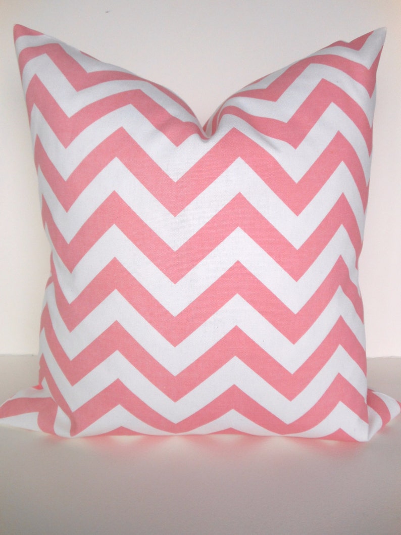 Pink Pillows Pink Throw Pillows Pink Chevron Throw Pillow Etsy