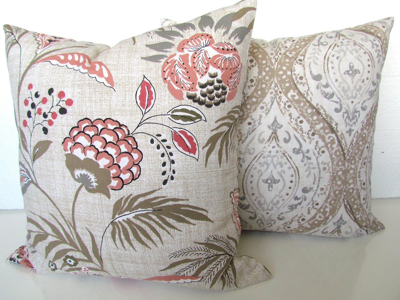 TAN PILLOWS Tan Pillow Covers Gray & Tan Pillow Covers Tan Etsy