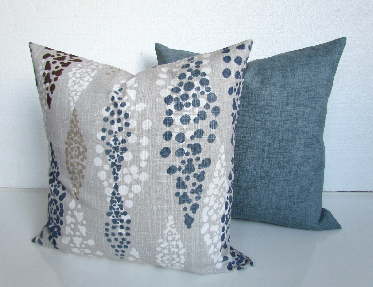 DENIM BLUE THROW Pillows Dark Blue Throw Pillow Covers Navy Etsy
