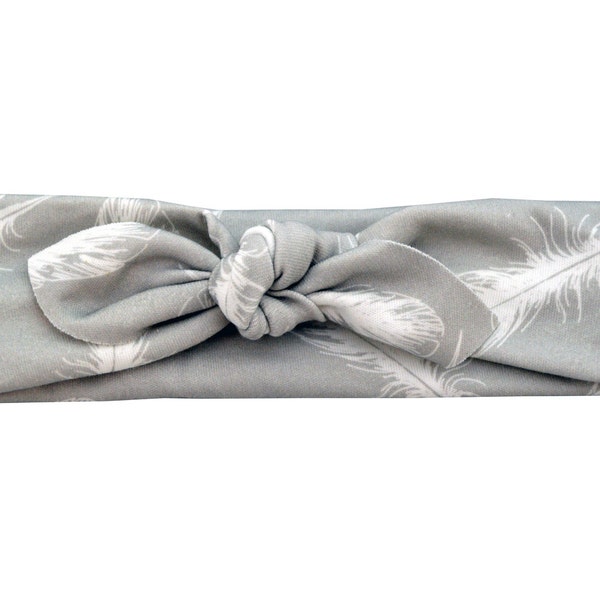 Baby Beans and Me | Knotted headband | Baby Turban | Head wrap | Organic Feather
