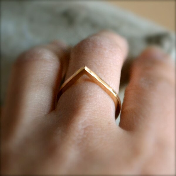 SALE Gold Vermeil Teardrop Ring Sterling Silver