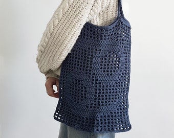 Zodiac Tote Bag Crochet Pattern PDF Crochet Bag Pattern Modern Crochet Pattern Filet Crochet Bag Pattern Digital