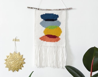 Modern Crochet Wall Hanging Pattern PDF Intarsia Crochet Pattern Rainbow Crochet Home Decor Tapestry Crochet Pattern PDF