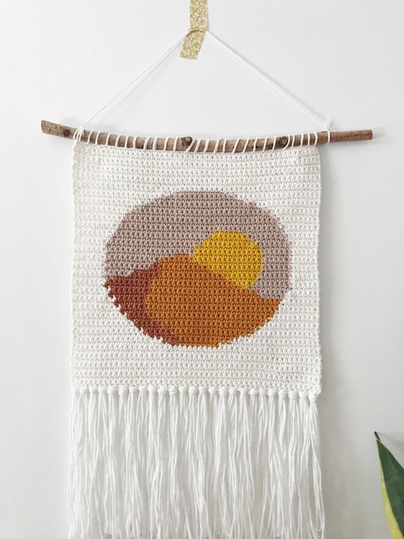 Tapestry crochet wall hanging hotsell