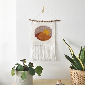Crochet Wall Hanging Pattern Intarsia Crochet Pattern Modern Crochet Wall Decor Pattern Tapestry Crochet Wall Hanging Pattern PDF Download image 2