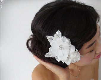 Wedding Hair Accessories, Bridal Headpiece, Flower Headpiece, Wedding Flower, Bridal Flower Fascinator, Wedding Flower Fascinator-HP153lucy