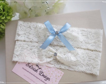 Ivory Wedding Garter Set, Lace Garter, Cream Ivory Wedding, Bridal Garter,Something Ivory,Garter Set-G184cream