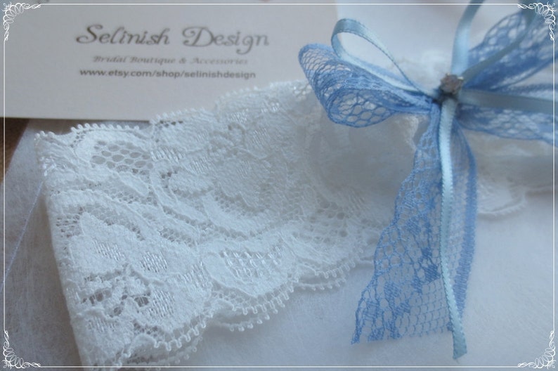 Something Blue Lace Garter Light Blue Wedding Garter Bridal Garters Blue Wedding Garter- Style: G154lace