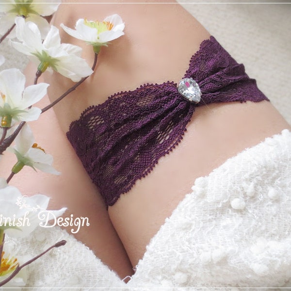 Purple Bridal Garter Etsy