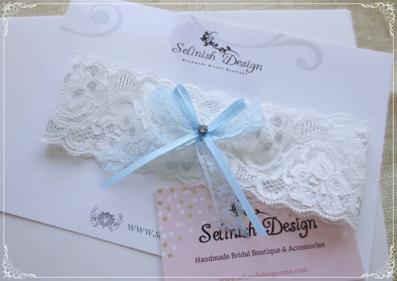 Something Blue Lace Garter Light Blue Wedding Garter Bridal Garters Blue Wedding Garter- Style: G154lace