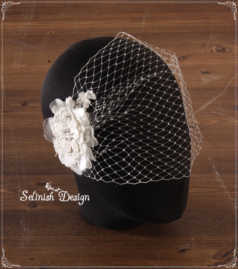 Ivory Birdcage Veil Bridal Birdcage Veil Ivory Veil Wedding Etsy