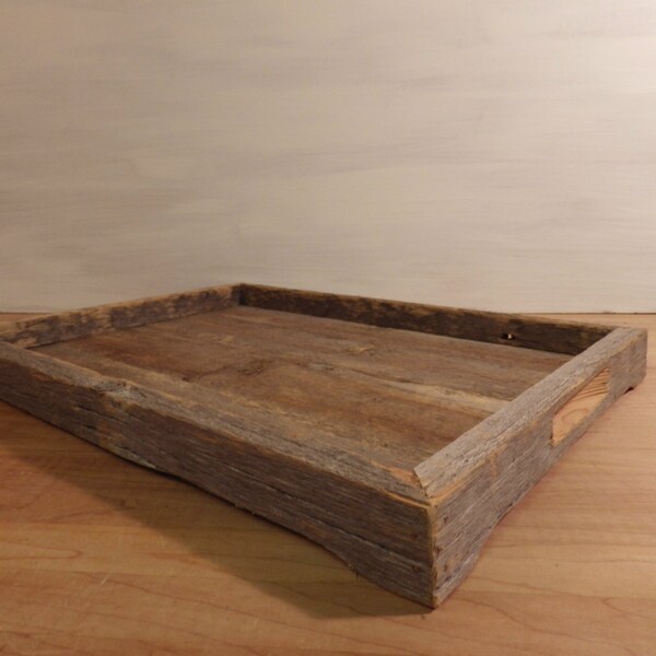 Rustic barn wood serving tray