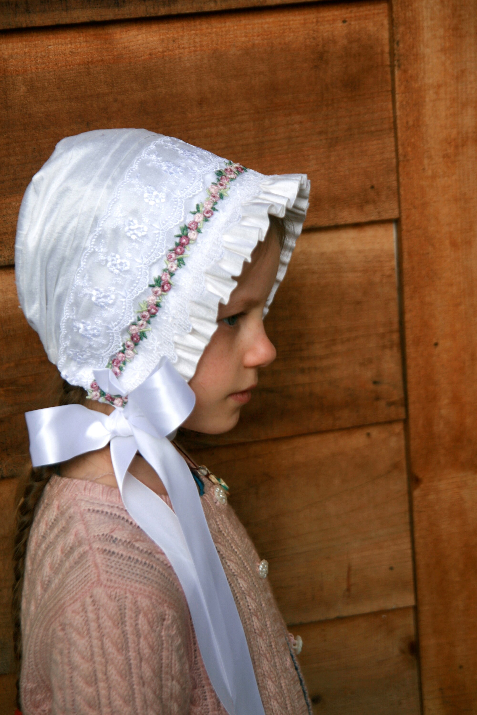 Silk and lace White silk baby girl Etsy